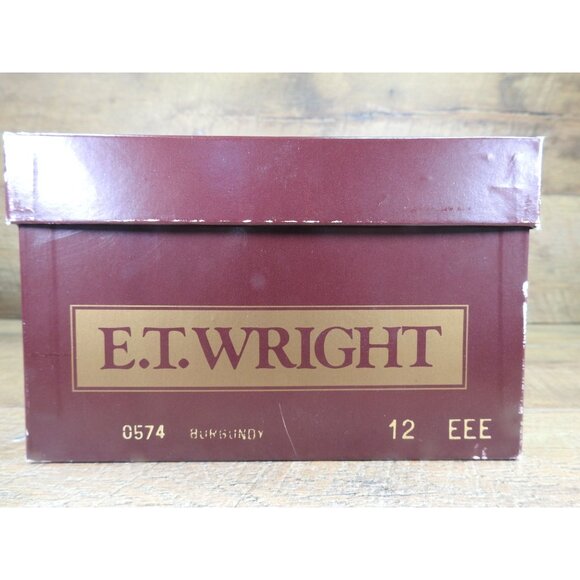 ET Wright Walker 0574 Vibram Burgundy Leather Lace Up Shoes Size 12 EEE Italy main image 4